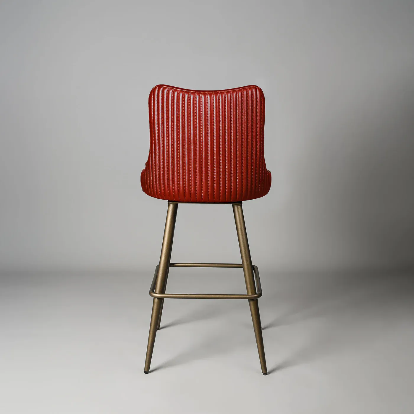 Linea Bar Stool Antique Legs Red